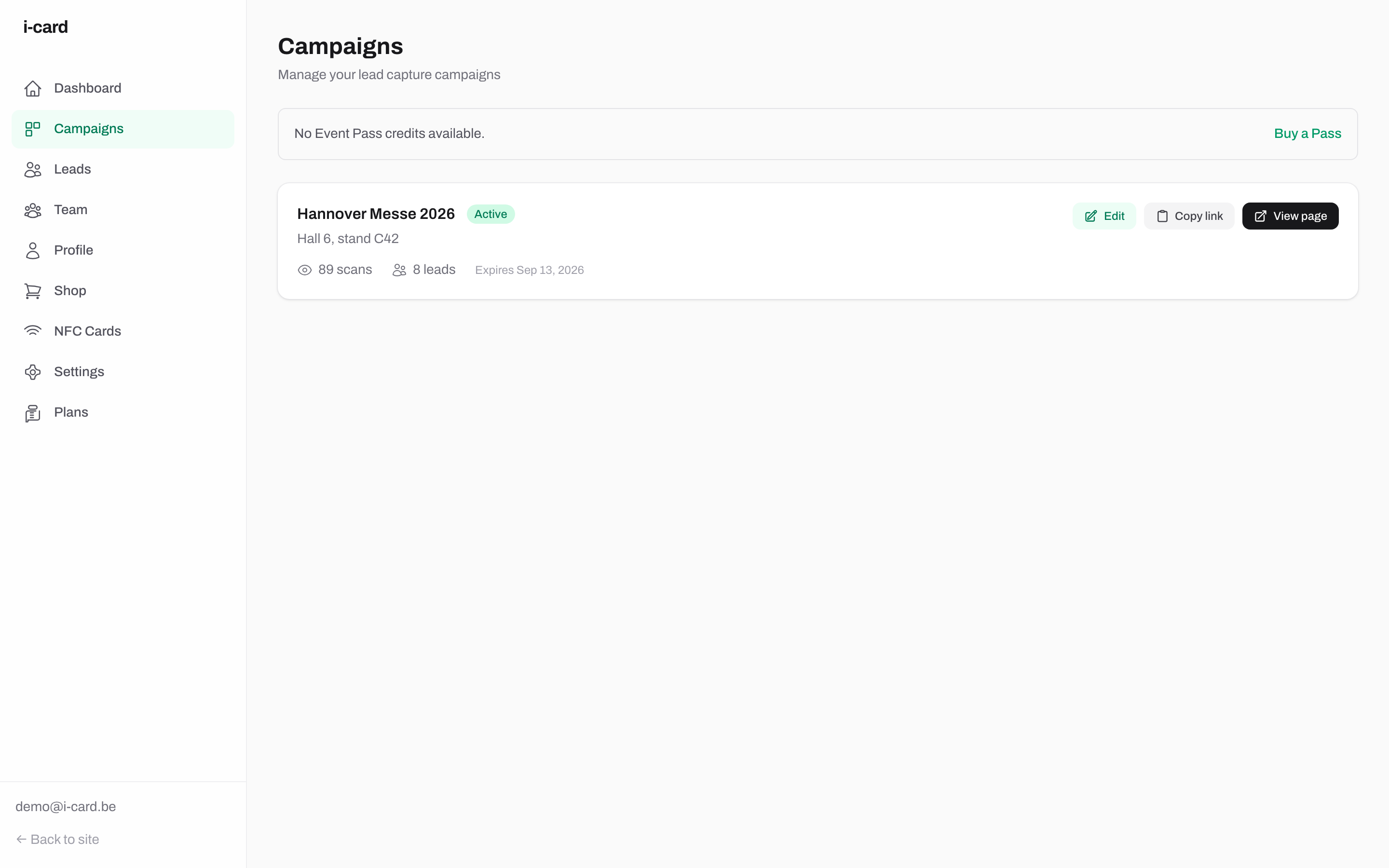 One campaign per event